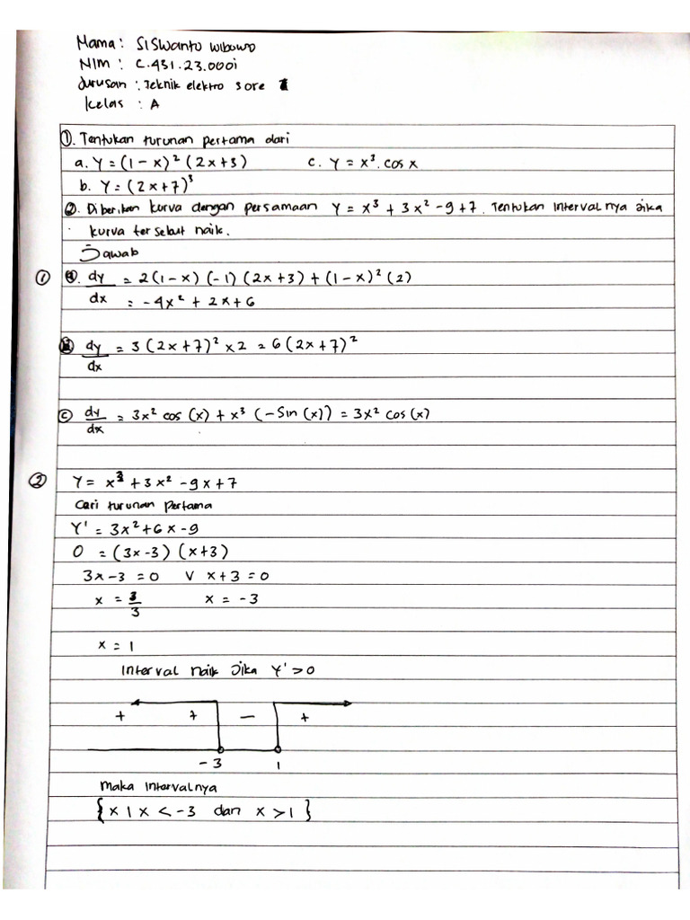 Tugas Kalkulus C 431 23 0001 Pdf