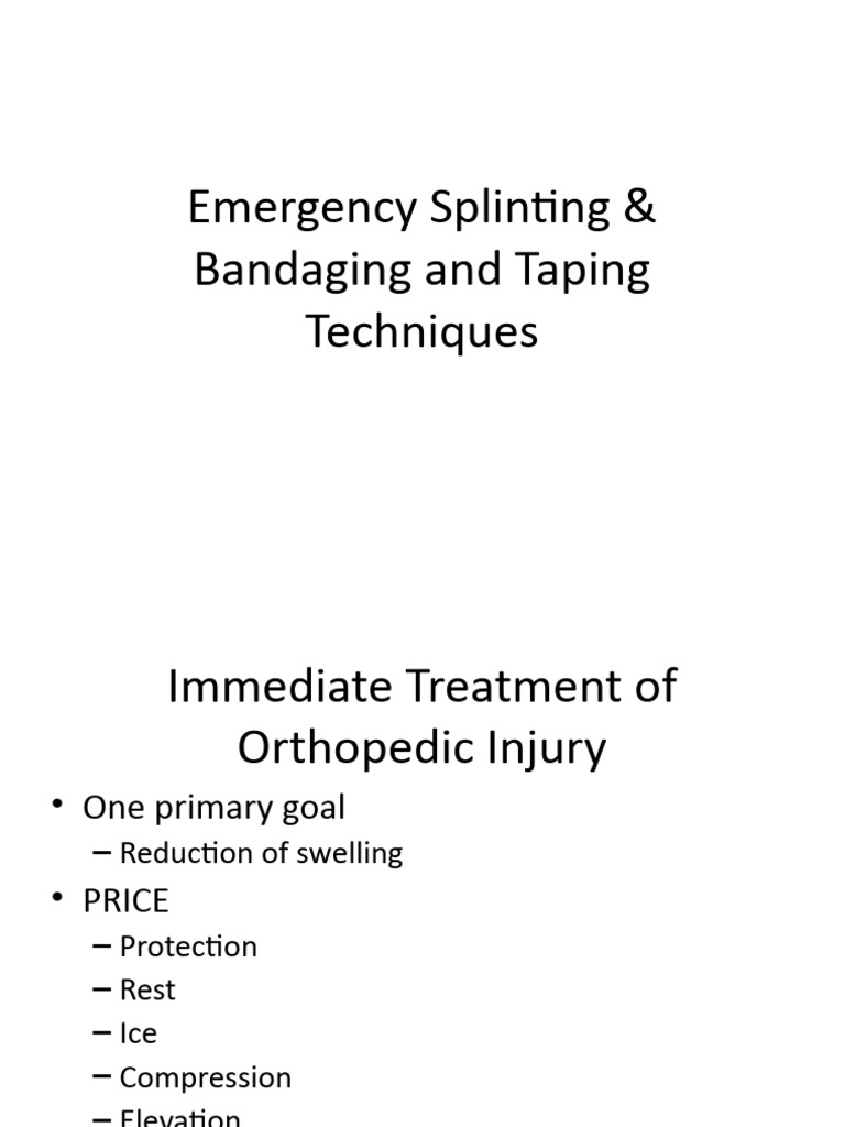 3.splinting, Bandaging and Strapping Sem 3 PDF Wound Clinical