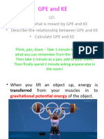 4th Year Kinetic Energy and GPE