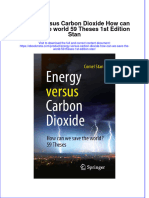 Download Energy Versus Carbon Dioxide How Can We Save The World 59 Theses 1St Edition Stan online ebook  texxtbook full chapter pdf 