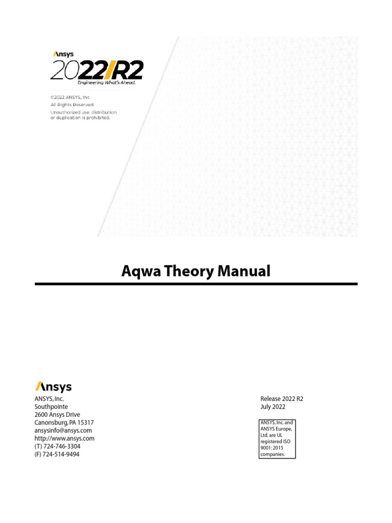 Aqwa Theory Manual | PDF | Cartesian Coordinate System | Waves