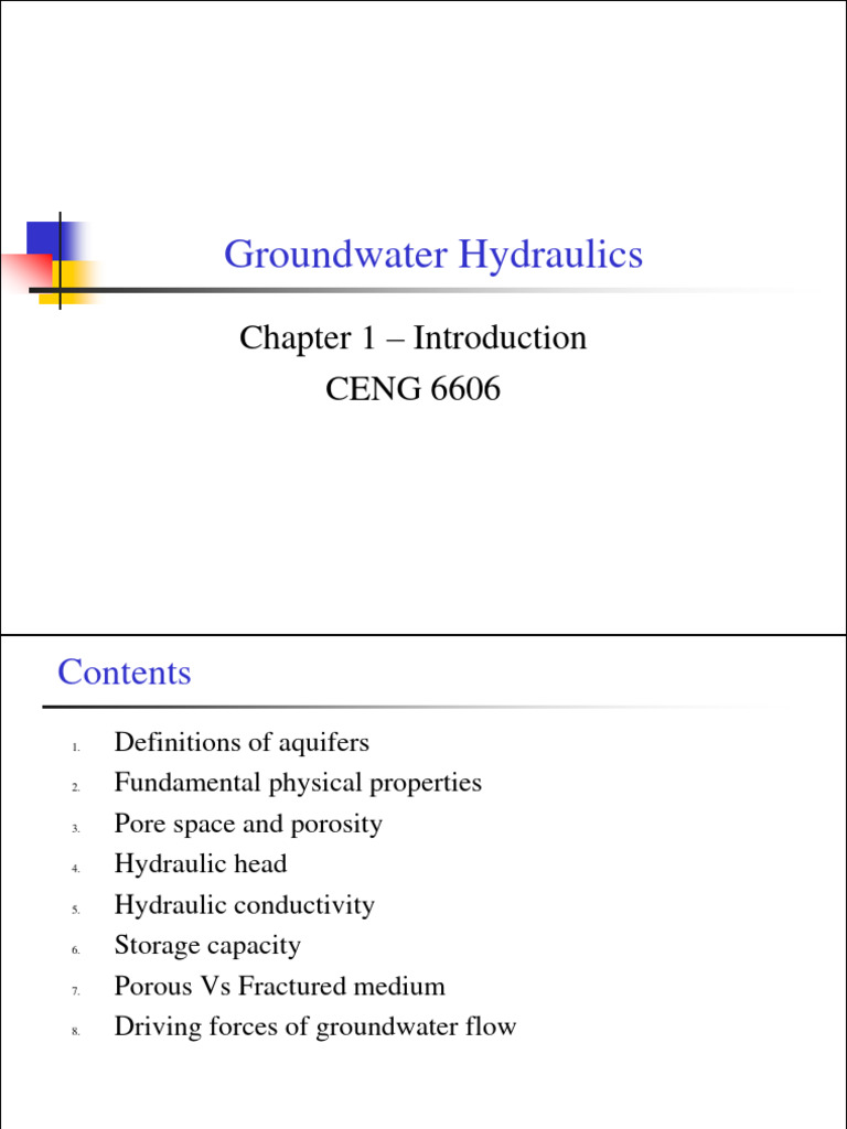Ground Water Hydrulics | PDF | Aquifer | Porosity