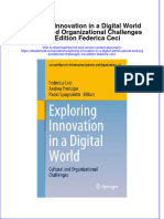 Ebook Exploring Innovation in A Digital World Cultural and Organizational Challenges 1St Edition Federica Ceci Online PDF All Chapter