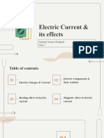 Electric Current & Its Effects
