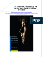 Download Essentials Of Abnormal Psychology 7Th Edition Vincent Mark Durand Barlow David H online ebook  texxtbook full chapter pdf 