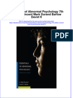 Essentials of Abnormal Psychology 7Th Edition Vincent Mark Durand Barlow David H Online Ebook Texxtbook Full Chapter PDF