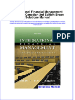 Download pdf International Financial Management Canadian Canadian 3Rd Edition Brean Solutions Manual online ebook full chapter 