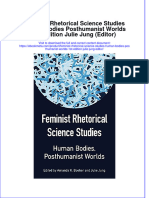 Ebook Feminist Rhetorical Science Studies Human Bodies Posthumanist Worlds 1St Edition Julie Jung Editor Online PDF All Chapter