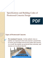 Specifications and Building Codes of Prestressed Concrete Design