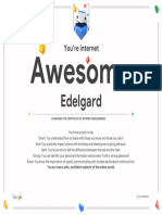 Google Interland Edelgard Certificate of Awesomeness