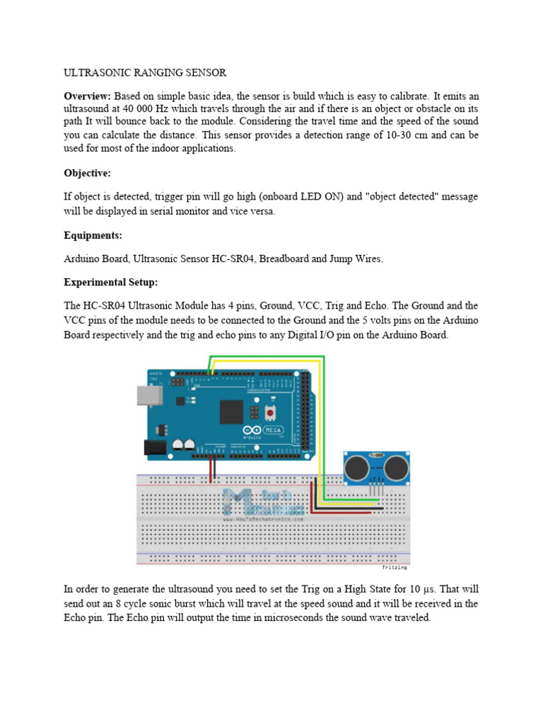 3 - Ultrasonic Ranging Sensor | Download Free PDF | Ultrasound ...