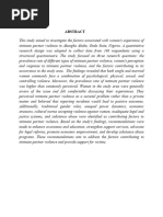 Factors Associated With Women's Experience of Intimate Partner Violence in Akungba Akoko Corrections Messi