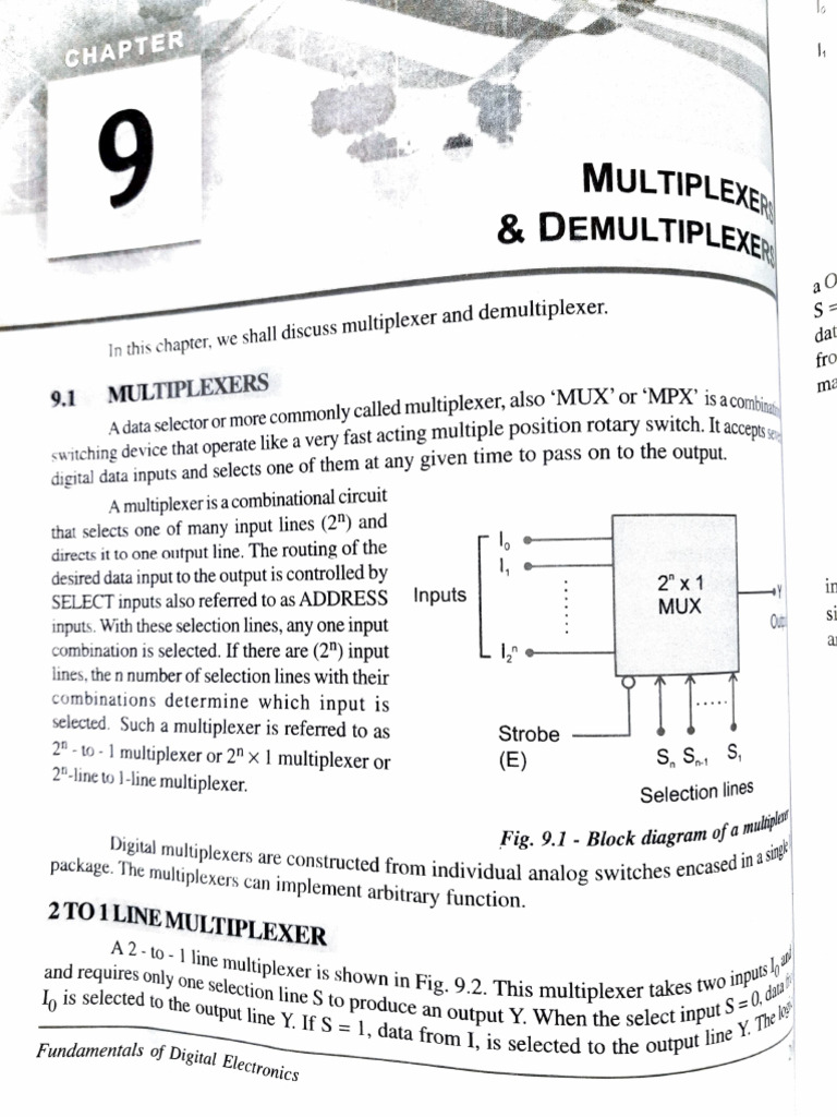 Multiplexer and Demultiplexer Notes | PDF