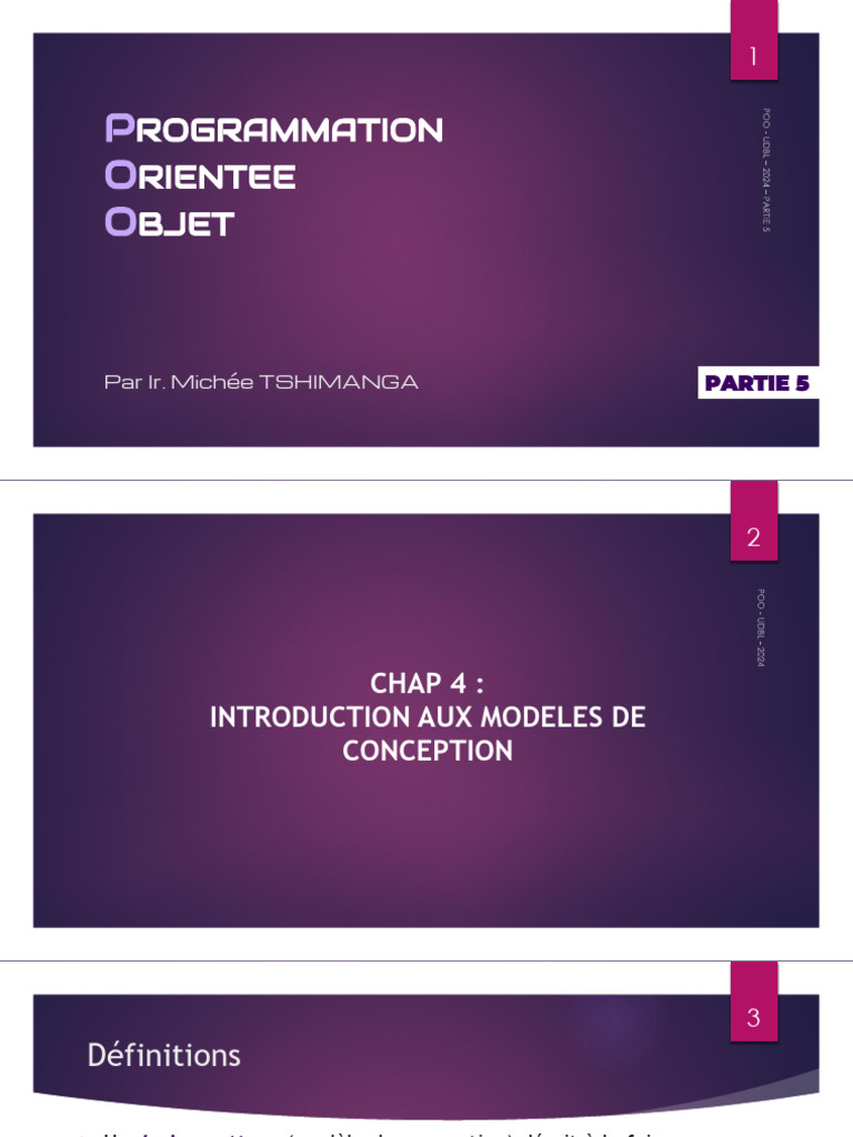 Introduction aux Design Patterns POO | PDF | Patron de conception ...