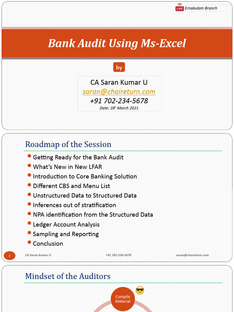 Bank Audit Techniques with Excel | PDF | Computer Science | Information ...