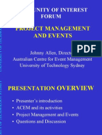 Project Management and Events