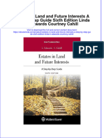Ebook Estates in Land and Future Interests A Step by Step Guide Sixth Edition Linda H Edwards Courtney Cahill Online PDF All Chapter