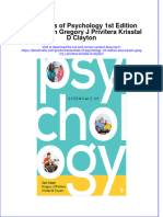 Ebook Essentials of Psychology 1St Edition Saul Kassin Gregory J Privitera Krisstal D Clayton Online PDF All Chapter