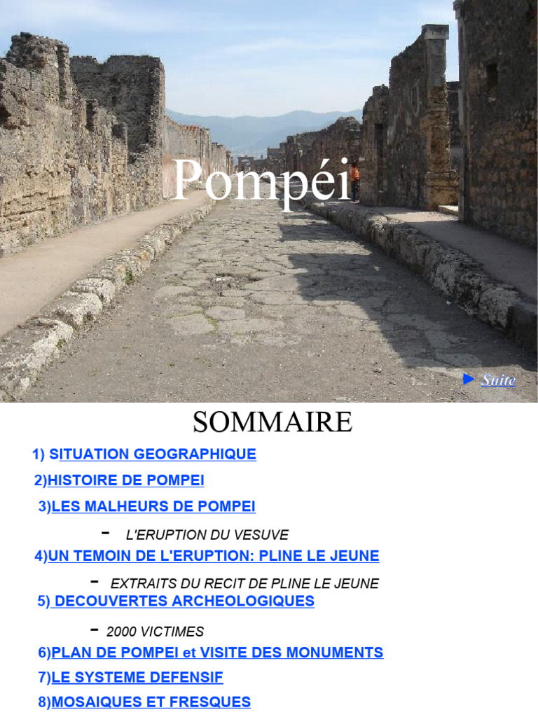 Pompéi : Histoire et Éruption Vésuve | PDF | Pompéi | Mont Vésuve