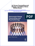 Existential Group Counselling and Psychotherapy 1St Edition Karen Weixel Dixon Online Ebook Texxtbook Full Chapter PDF