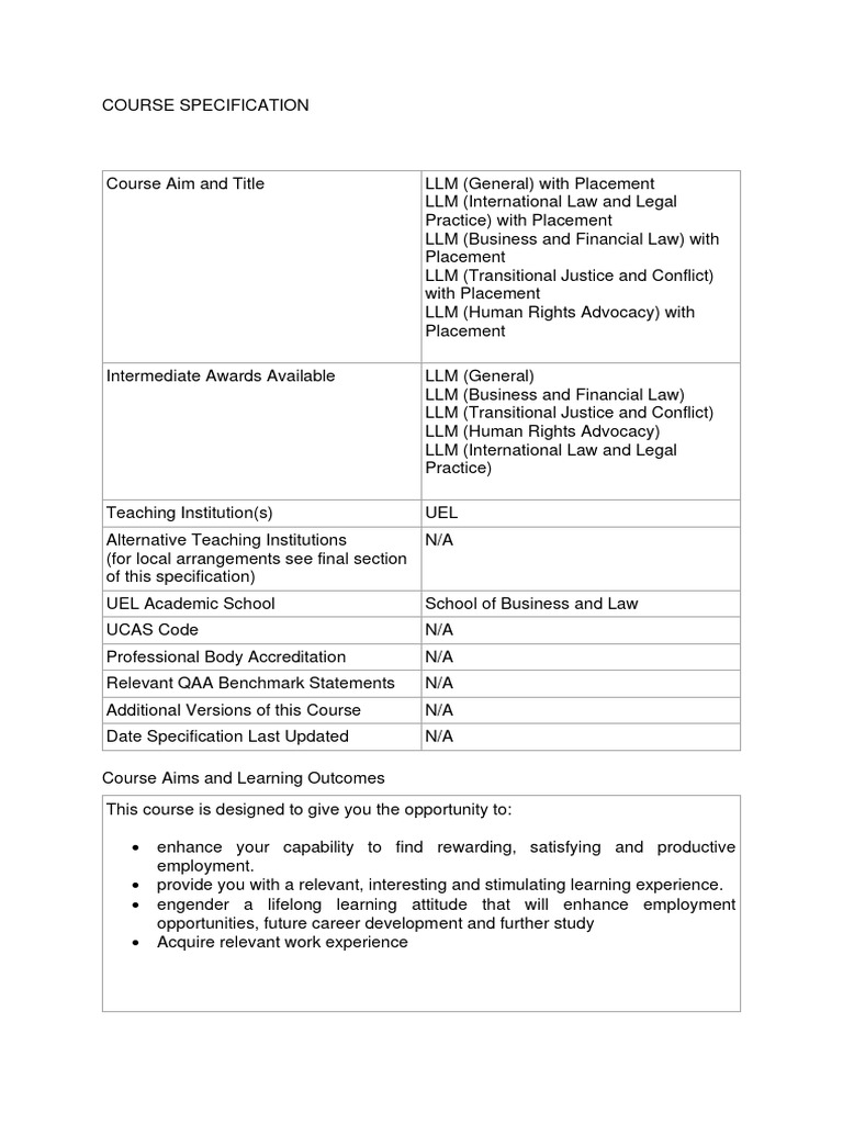 LLM Courses with Work Placement Options | PDF | Learning | Knowledge