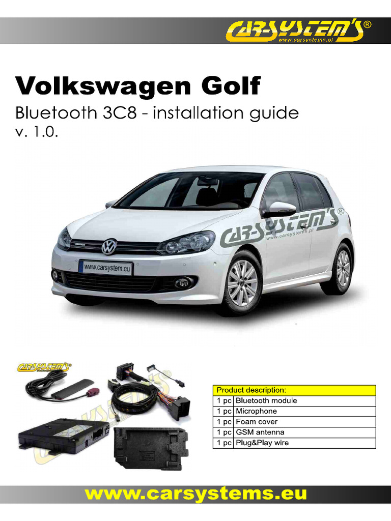 VW Golf - Bluetooth 3C8 EN | PDF
