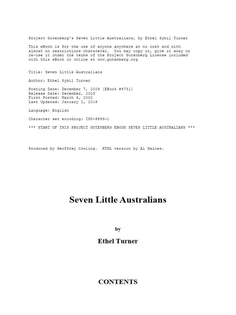 Seven little australians by ethel turner pdf
