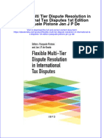 Flexible Multi Tier Dispute Resolution in International Tax Disputes 1St Edition Pasquale Pistone Jan J P de Online Ebook Texxtbook Full Chapter PDF
