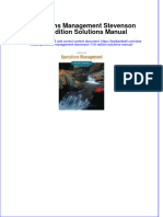 PDF Operations Management Stevenson 11Th Edition Solutions Manual Online Ebook Full Chapter
