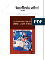 Food Remittances Migration and Food Security in Africa 1St Edition Jonathan Crush Online Ebook Texxtbook Full Chapter PDF