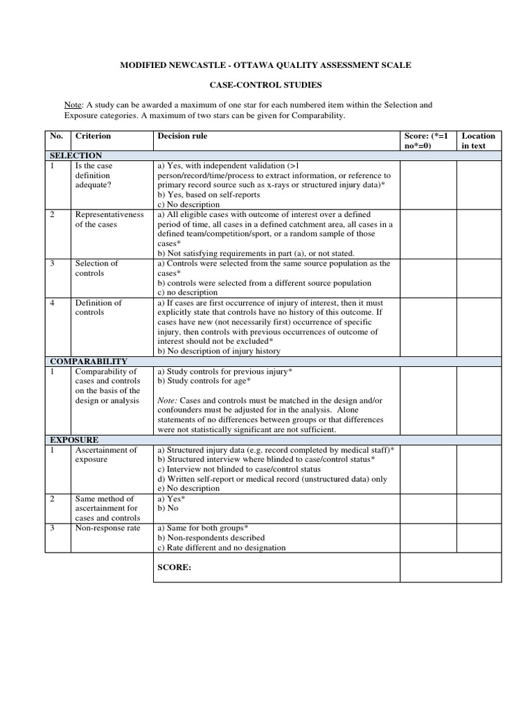 2017-Modified Nos | Download Free PDF | Cohort Study | Confounding