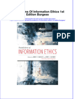 Ebook Foundations of Information Ethics 1St Edition Burgess Online PDF All Chapter