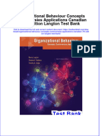Download pdf Organizational Behaviour Concepts Controversies Applications Canadian 7Th Edition Langton Test Bank online ebook full chapter 