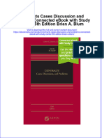 Ebook Contracts Cases Discussion and Problems Connected With Study Center 5Th Edition Brian A Blum Online PDF All Chapter