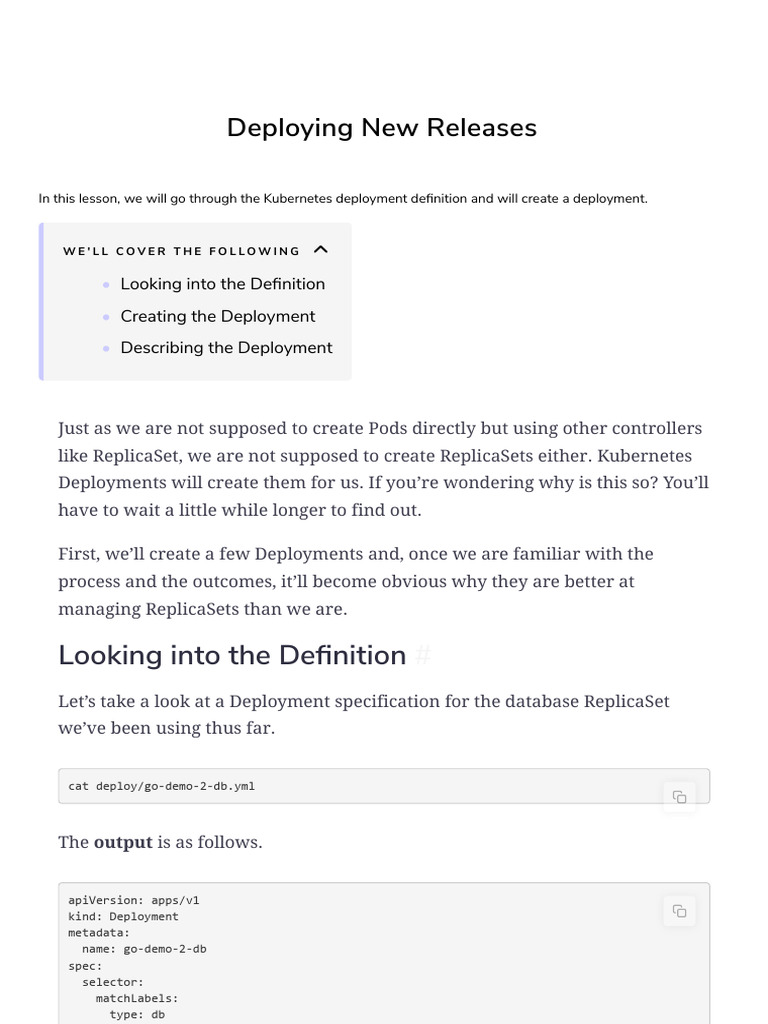 41 Deploying New Releases | PDF | Computing | Information Technology