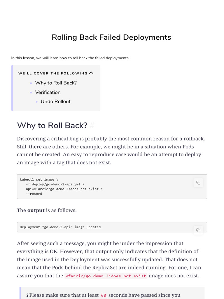 Rollback Failed Deployments Guide | PDF | Computing | Software Engineering