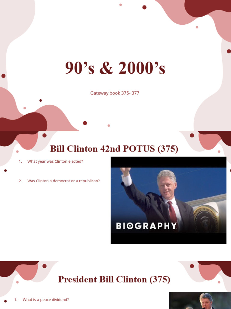 U.S. Presidents and Key Events (90s-2000s) | PDF