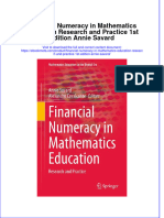 Financial Numeracy in Mathematics Education Research and Practice 1St Edition Annie Savard Online Ebook Texxtbook Full Chapter PDF