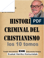 Historia Criminal Del Cristianismo Los 10 Tomos - K