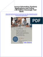 PDF Human Resource Information Systems Basics Applications and Future Directions 4Th Edition Kavanagh Test Bank Online Ebook Full Chapter