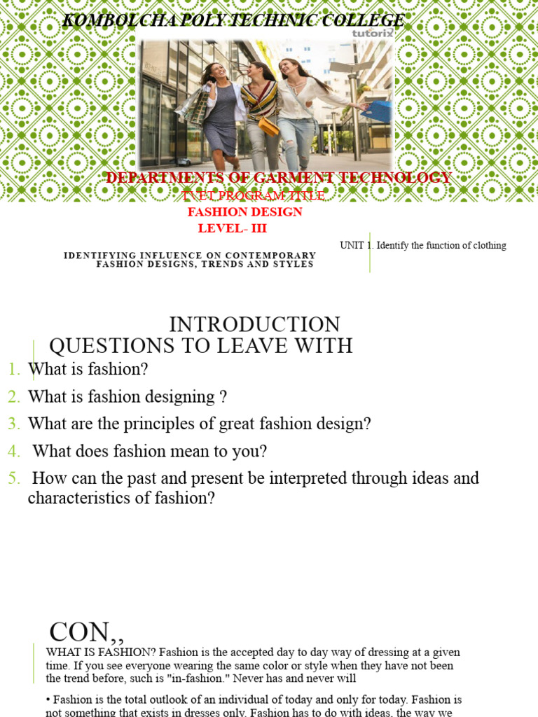 Influences on Contemporary Fashion Trends | PDF | Fashion | Clothing