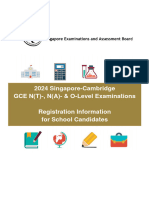 2024 Gce N (T) N (A) o Level Registration Information For School Candidates (DD 29 Feb 24)