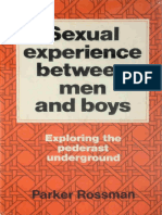 Sexual Experience Between Men and Boys Exploring The Pederast Underground