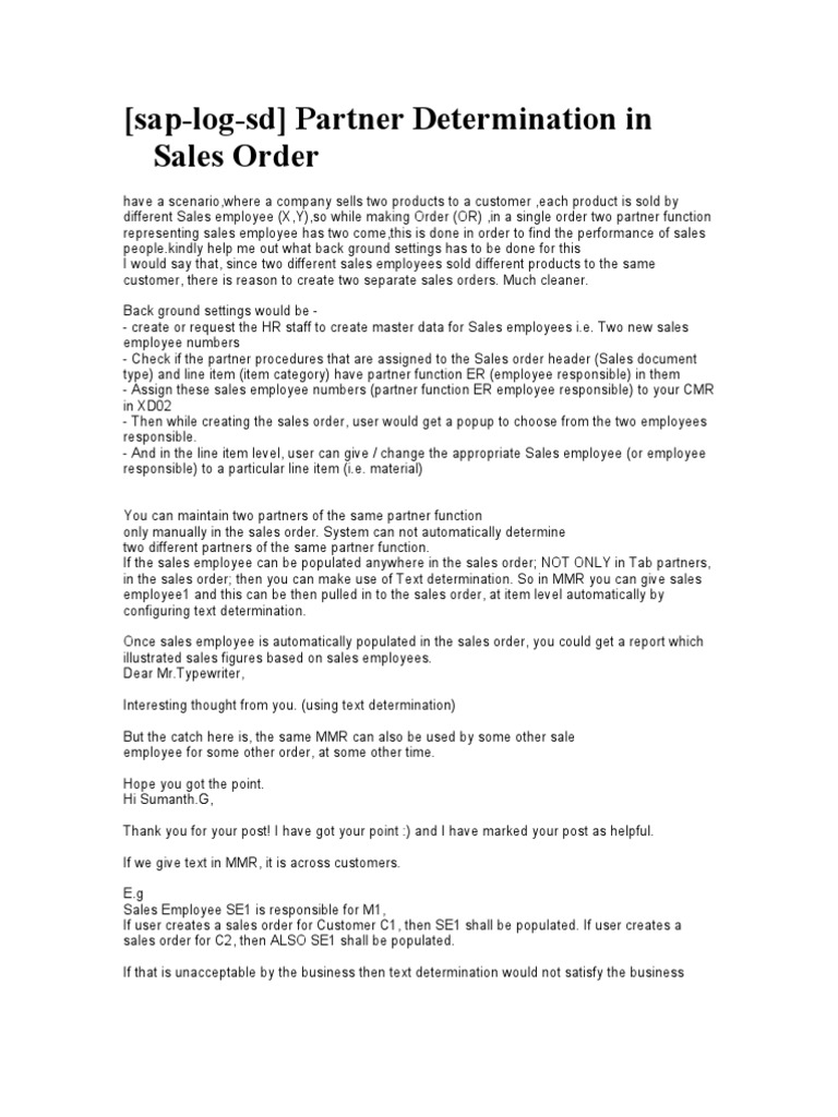 Error in Partner Function | PDF | Software | Business