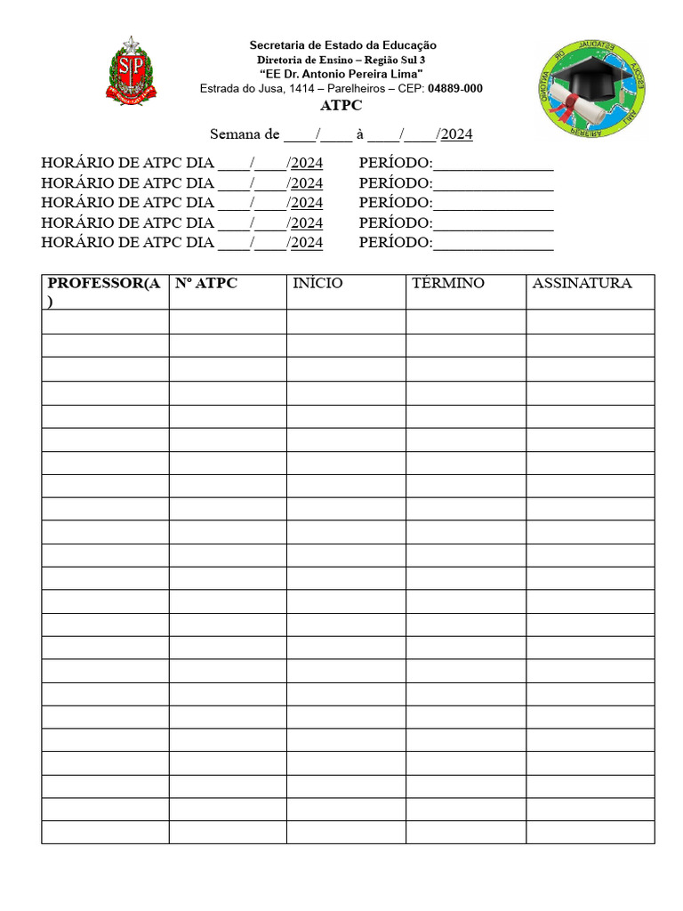 ATPC 2024: Horários e Registro | PDF | Ciências Sociais