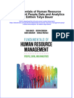 Ebook Fundamentals of Human Resource Management People Data and Analytics 1St Edition Talya Bauer Online PDF All Chapter