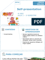Self-Presentation: 4 ANO Aula 1 - 1 Bimestre