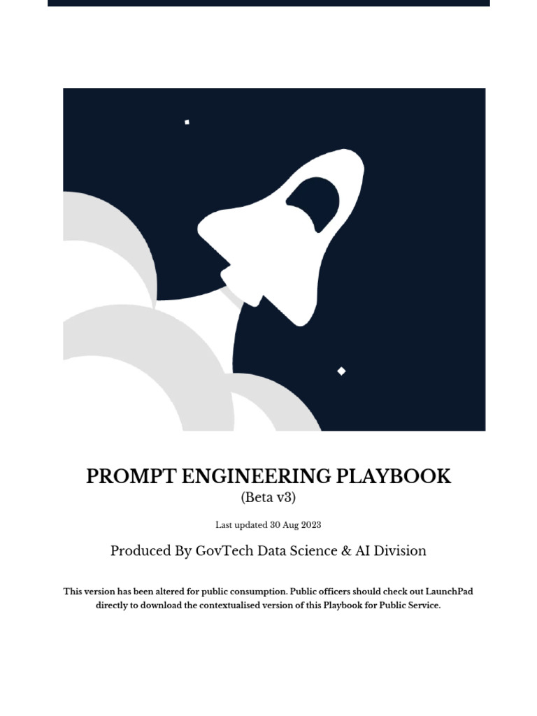 Prompt Engineering Playbook Beta v3 | PDF | Artificial Intelligence ...