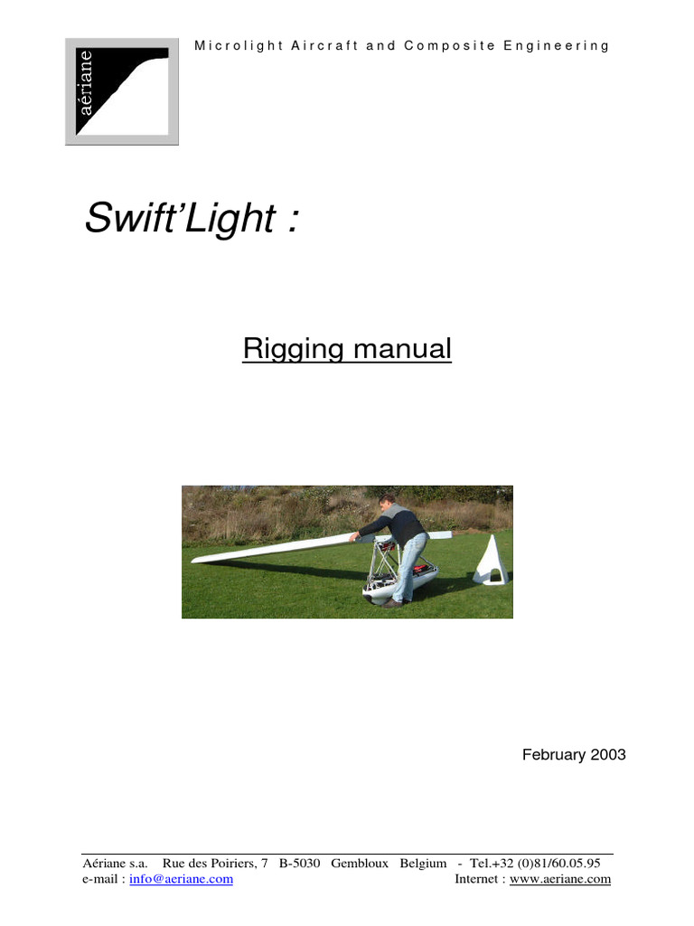 Rigging Manual Eng | PDF | Flap (Aeronautics) | Aircraft
