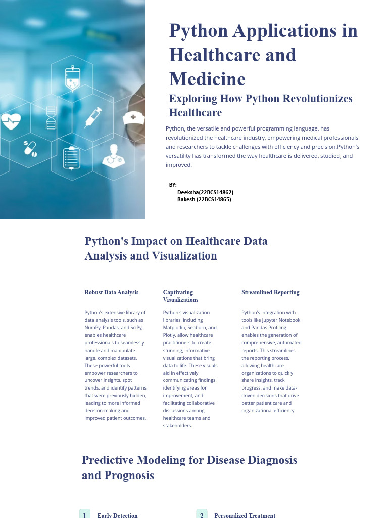 Python in Healthcare | PDF | Health Care | Data Analysis